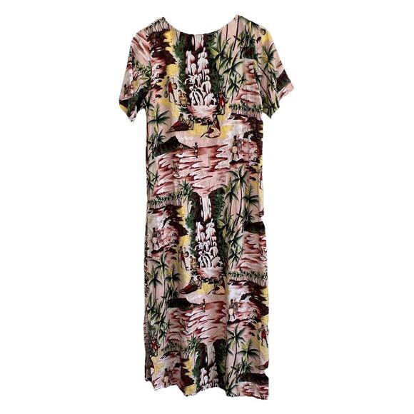 Vintage Kamehameha Hawaii Hawaiian Tropical Beach Tiki Sun House Dress Small M22 - Picture 4 of 6